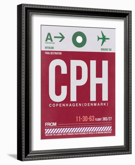 CPH Copenhagen Luggage Tag 2-NaxArt-Framed Art Print