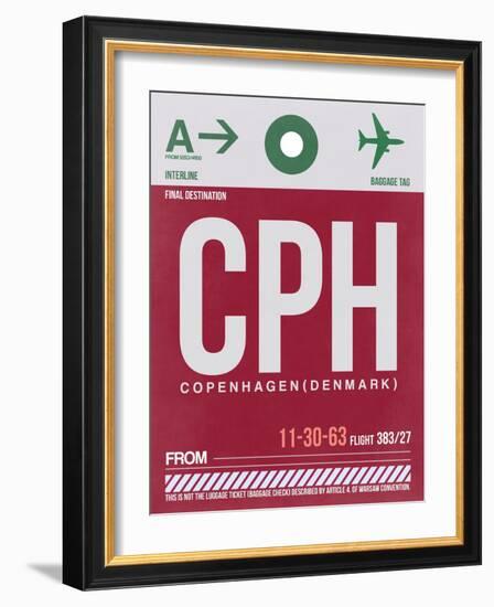 CPH Copenhagen Luggage Tag 2-NaxArt-Framed Art Print