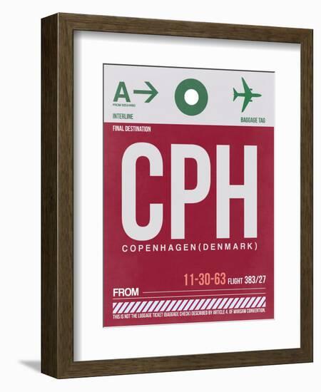 CPH Copenhagen Luggage Tag 2-NaxArt-Framed Art Print