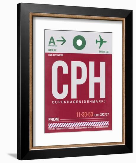 CPH Copenhagen Luggage Tag 2-NaxArt-Framed Art Print