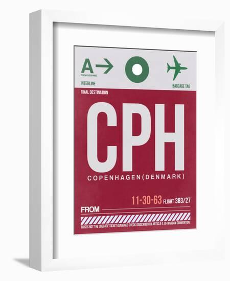 CPH Copenhagen Luggage Tag 2-NaxArt-Framed Art Print