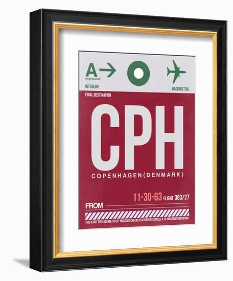 CPH Copenhagen Luggage Tag 2-NaxArt-Framed Art Print