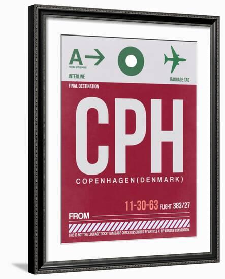 CPH Copenhagen Luggage Tag 2-NaxArt-Framed Art Print