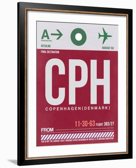 CPH Copenhagen Luggage Tag 2-NaxArt-Framed Art Print