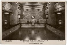 Queen Mary Ocean Liner, Swimming Pool-CR Hoffmann-Photographic Print