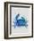 Crab 1 Blue Rainbow Splash-Fab Funky-Framed Art Print