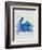 Crab 1 Blue Rainbow Splash-Fab Funky-Framed Art Print