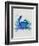 Crab 1 Blue Rainbow Splash-Fab Funky-Framed Art Print