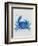 Crab 1 Blue Rainbow Splash-Fab Funky-Framed Art Print