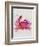 Crab 1 Pink Rainbow Splash-Fab Funky-Framed Art Print