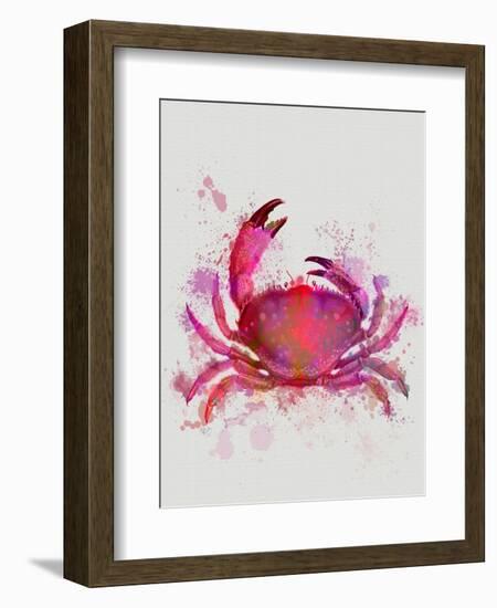 Crab 1 Pink Rainbow Splash-Fab Funky-Framed Art Print