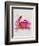 Crab 1 Pink Rainbow Splash-Fab Funky-Framed Art Print