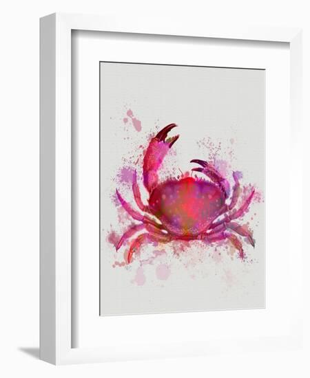 Crab 1 Pink Rainbow Splash-Fab Funky-Framed Art Print