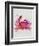 Crab 1 Pink Rainbow Splash-Fab Funky-Framed Art Print