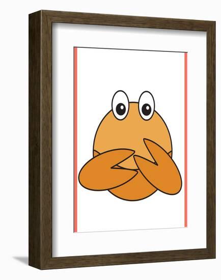 Crab - Animaru Cartoon Animal Print-Animaru-Framed Giclee Print