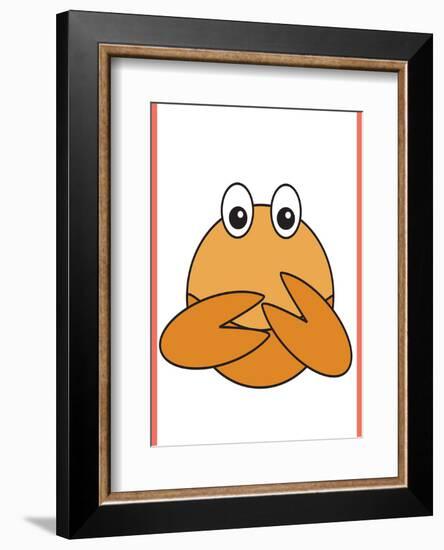 Crab - Animaru Cartoon Animal Print-Animaru-Framed Giclee Print