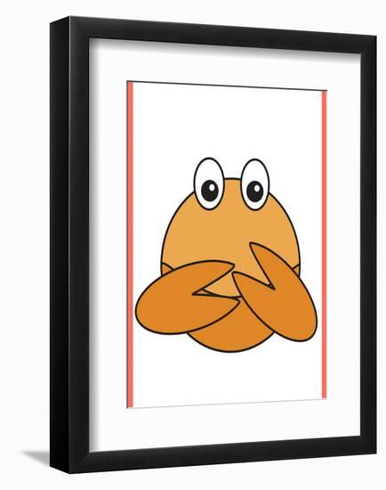 Crab - Animaru Cartoon Animal Print-Animaru-Framed Giclee Print