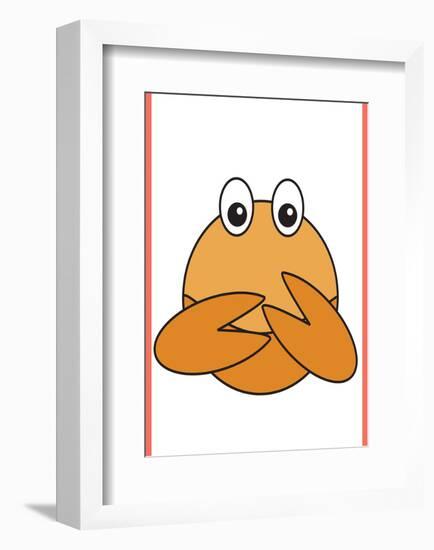 Crab - Animaru Cartoon Animal Print-Animaru-Framed Giclee Print