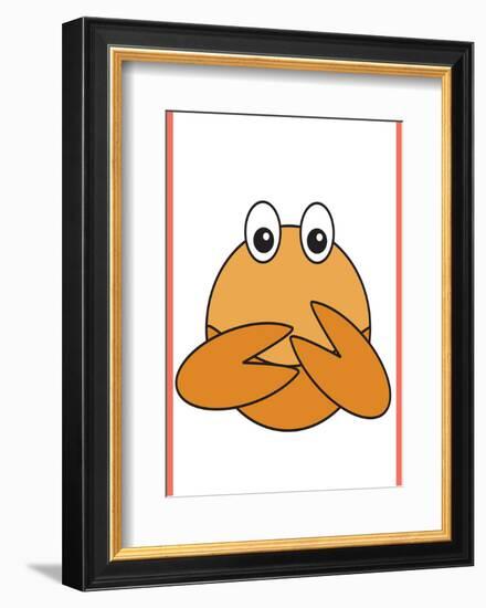 Crab - Animaru Cartoon Animal Print-Animaru-Framed Giclee Print