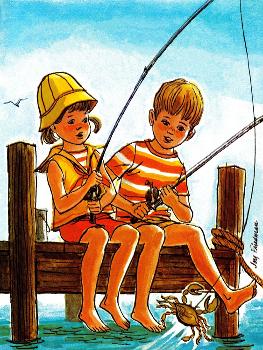 Crab Fishing - Jack & Jill' Giclee Print - Joy Friedman