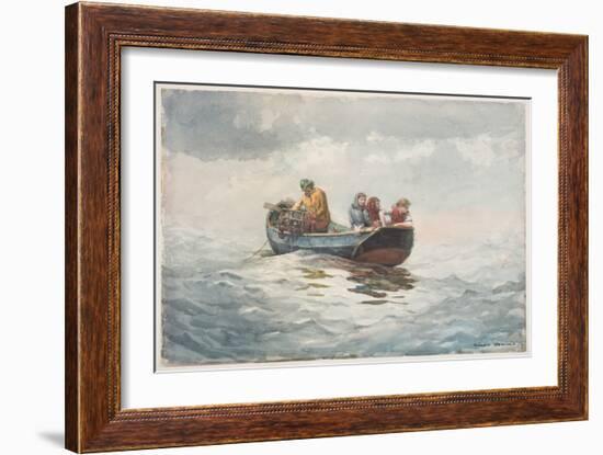 Crab Fishing (W/C over Graphite on Paper)-Winslow Homer-Framed Giclee Print