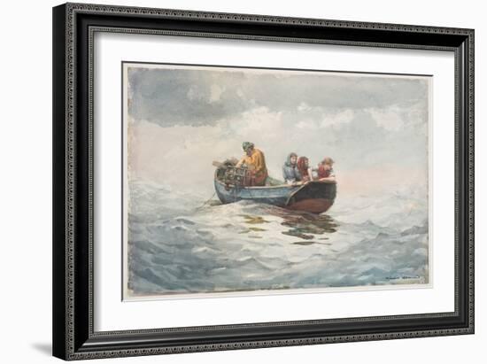 Crab Fishing (W/C over Graphite on Paper)-Winslow Homer-Framed Giclee Print