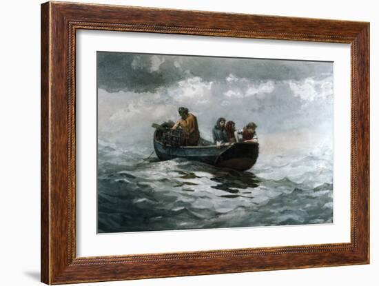 Crab Fishing-Winslow Homer-Framed Giclee Print