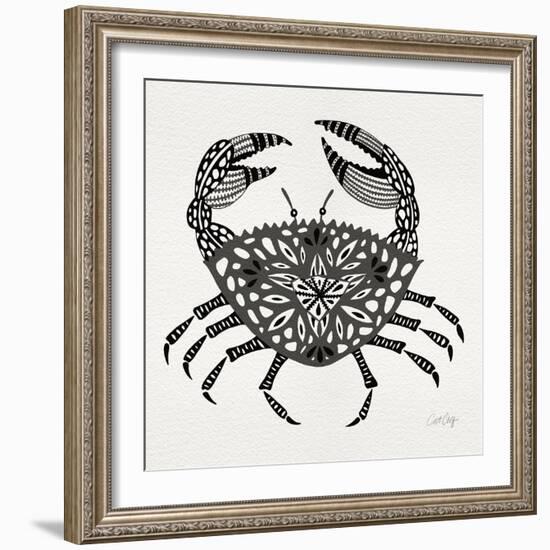 Crab in Grey-Cat Coquillette-Framed Giclee Print