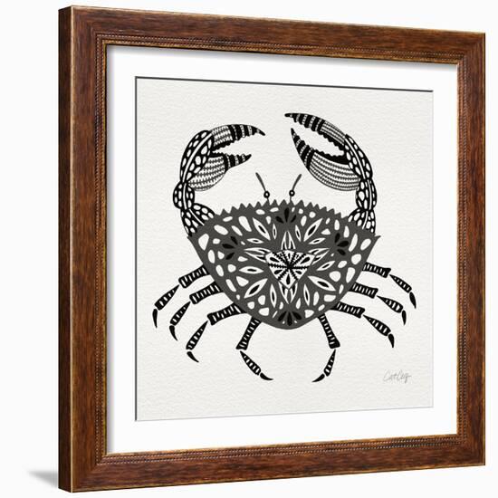 Crab in Grey-Cat Coquillette-Framed Giclee Print