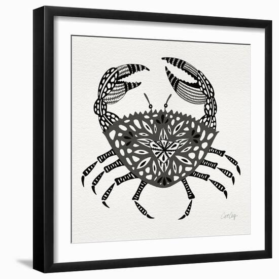 Crab in Grey-Cat Coquillette-Framed Giclee Print
