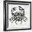 Crab in Grey-Cat Coquillette-Framed Giclee Print