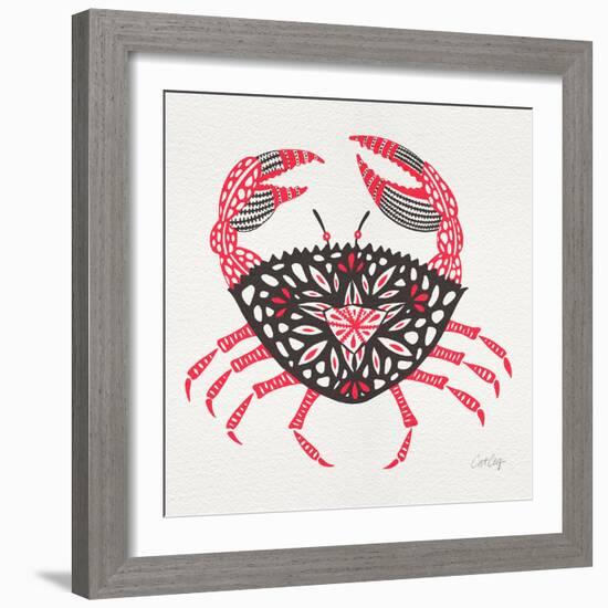 Crab in Pink and Grey-Cat Coquillette-Framed Giclee Print