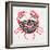 Crab in Pink and Grey-Cat Coquillette-Framed Giclee Print