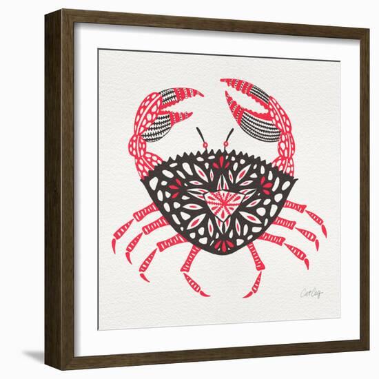 Crab in Pink and Grey-Cat Coquillette-Framed Giclee Print