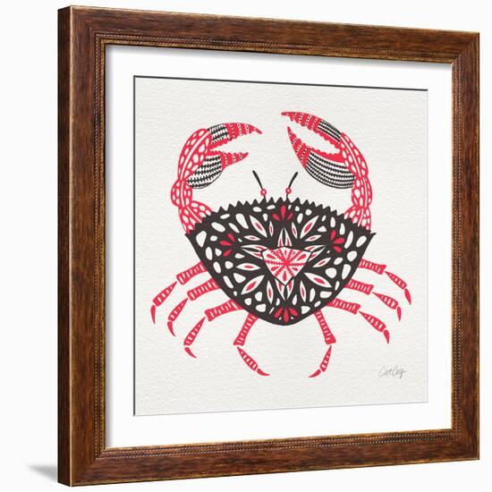 Crab in Pink and Grey-Cat Coquillette-Framed Giclee Print