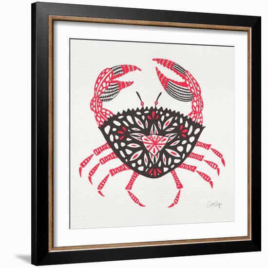 Crab in Pink and Grey-Cat Coquillette-Framed Giclee Print