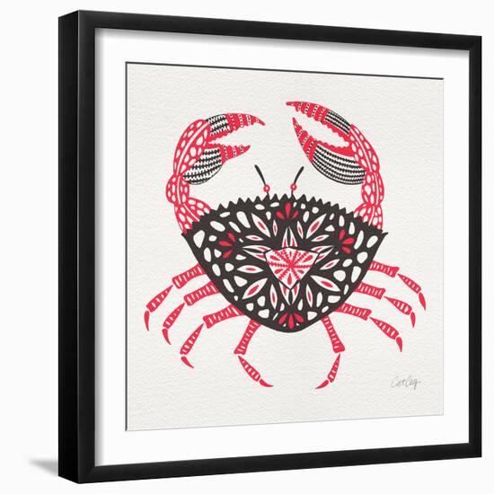 Crab in Pink and Grey-Cat Coquillette-Framed Giclee Print