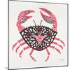 Crab in Pink and Grey-Cat Coquillette-Mounted Giclee Print