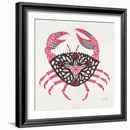 Crab in Pink and Grey-Cat Coquillette-Framed Giclee Print