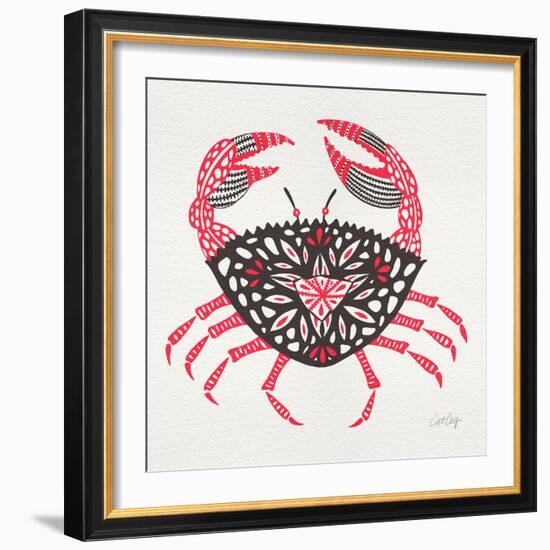 Crab in Pink and Grey-Cat Coquillette-Framed Giclee Print