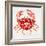 Crab in Red-Cat Coquillette-Framed Giclee Print