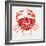 Crab in Red-Cat Coquillette-Framed Giclee Print