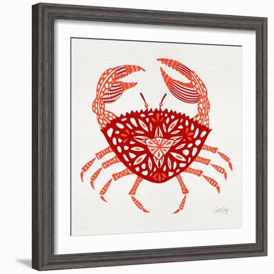 Crab in Red-Cat Coquillette-Framed Giclee Print