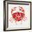 Crab in Red-Cat Coquillette-Framed Giclee Print