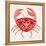 Crab in Red-Cat Coquillette-Framed Premier Image Canvas