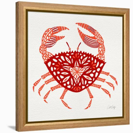 Crab in Red-Cat Coquillette-Framed Premier Image Canvas