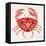 Crab in Red-Cat Coquillette-Framed Premier Image Canvas