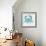Crab in Turquoise and Navy-Cat Coquillette-Framed Giclee Print displayed on a wall