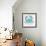 Crab in Turquoise and Navy-Cat Coquillette-Framed Giclee Print displayed on a wall