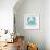 Crab in Turquoise and Navy-Cat Coquillette-Framed Giclee Print displayed on a wall